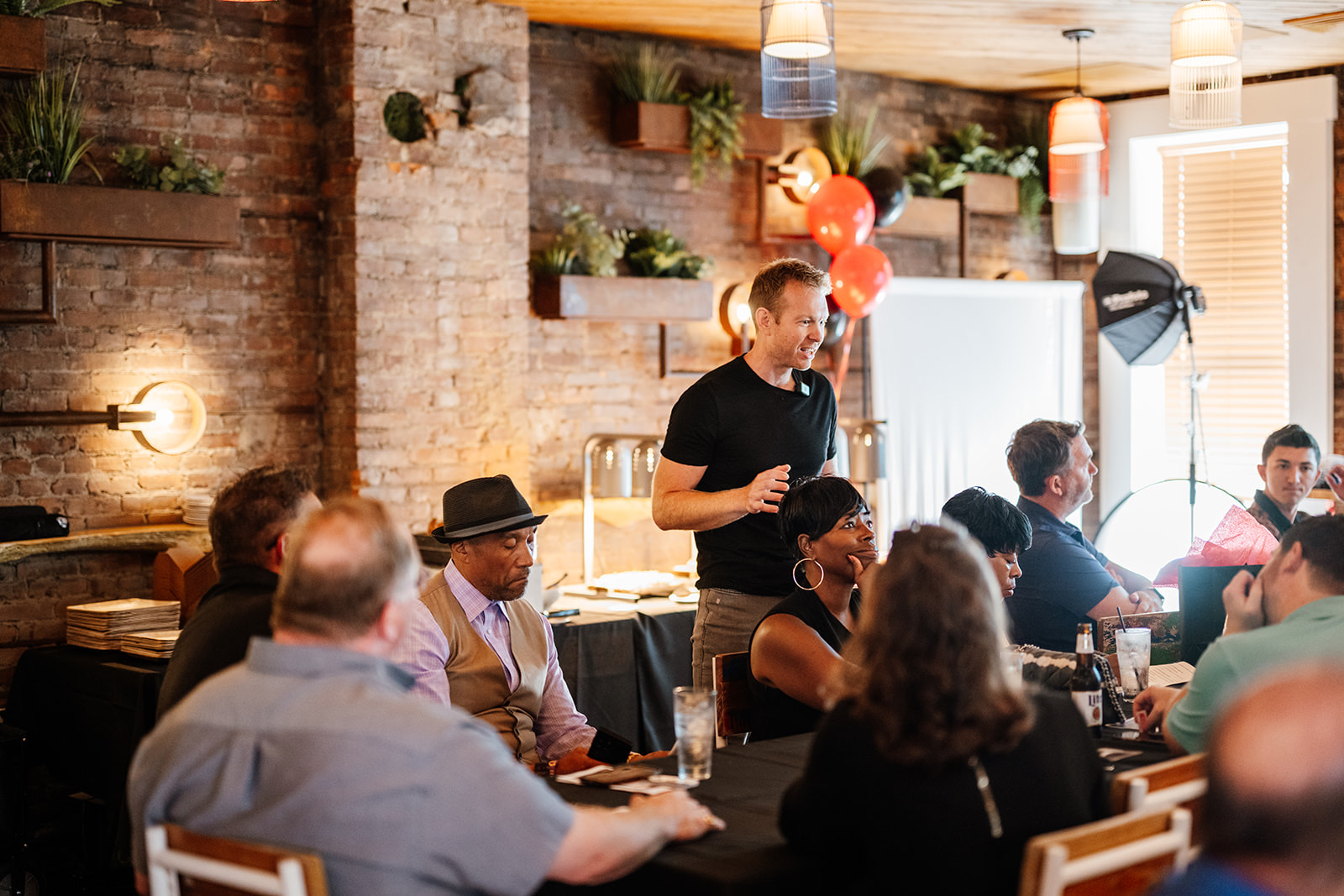 David presenting to a group