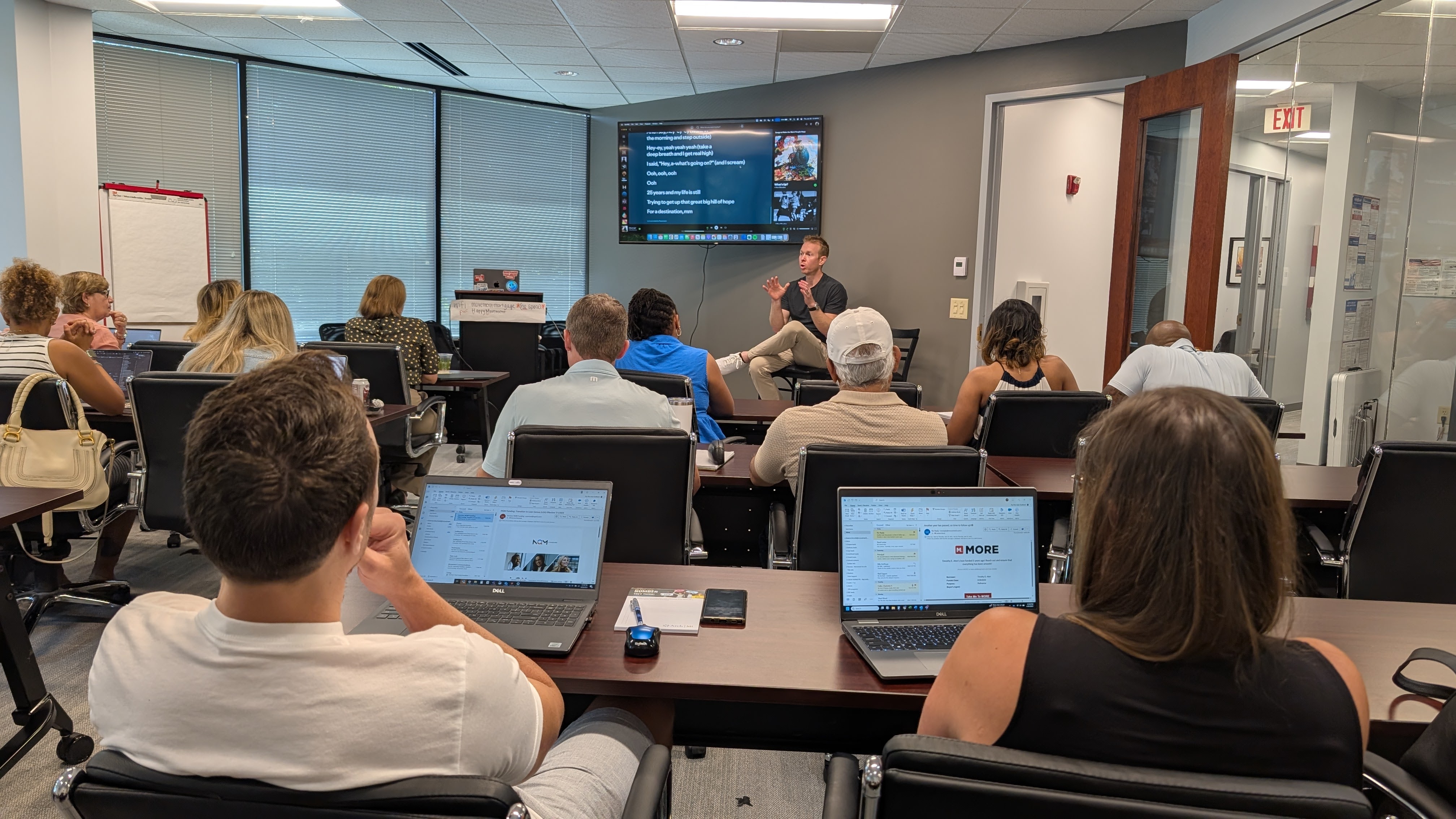 David leading a workshop